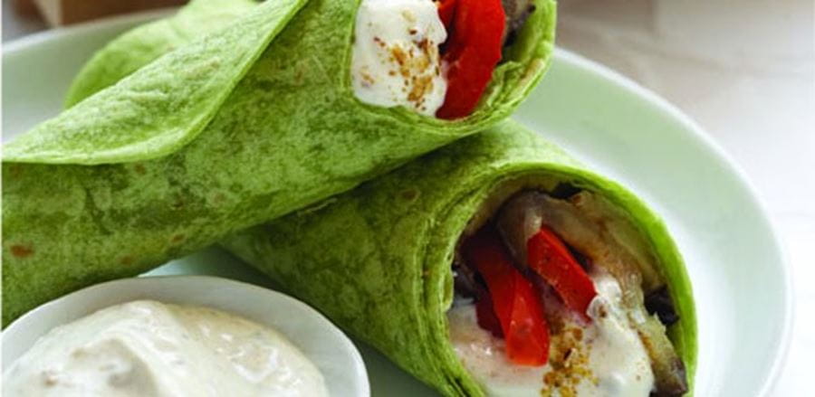 recipe image Eggplant Spinach Wrap