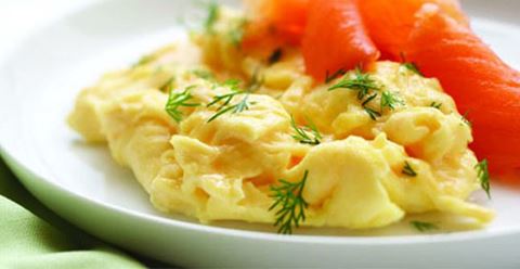 recipe image Creamy Eggs with Smoked Salmon and Dill
